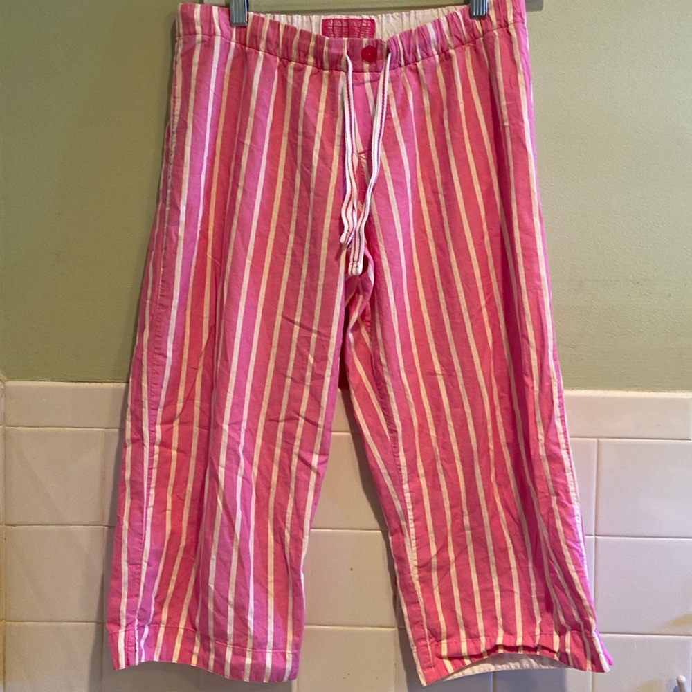 Xhilaration 100% cotton pink striped Drawstring pajama pants, size small